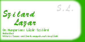 szilard lazar business card