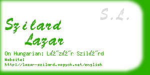 szilard lazar business card